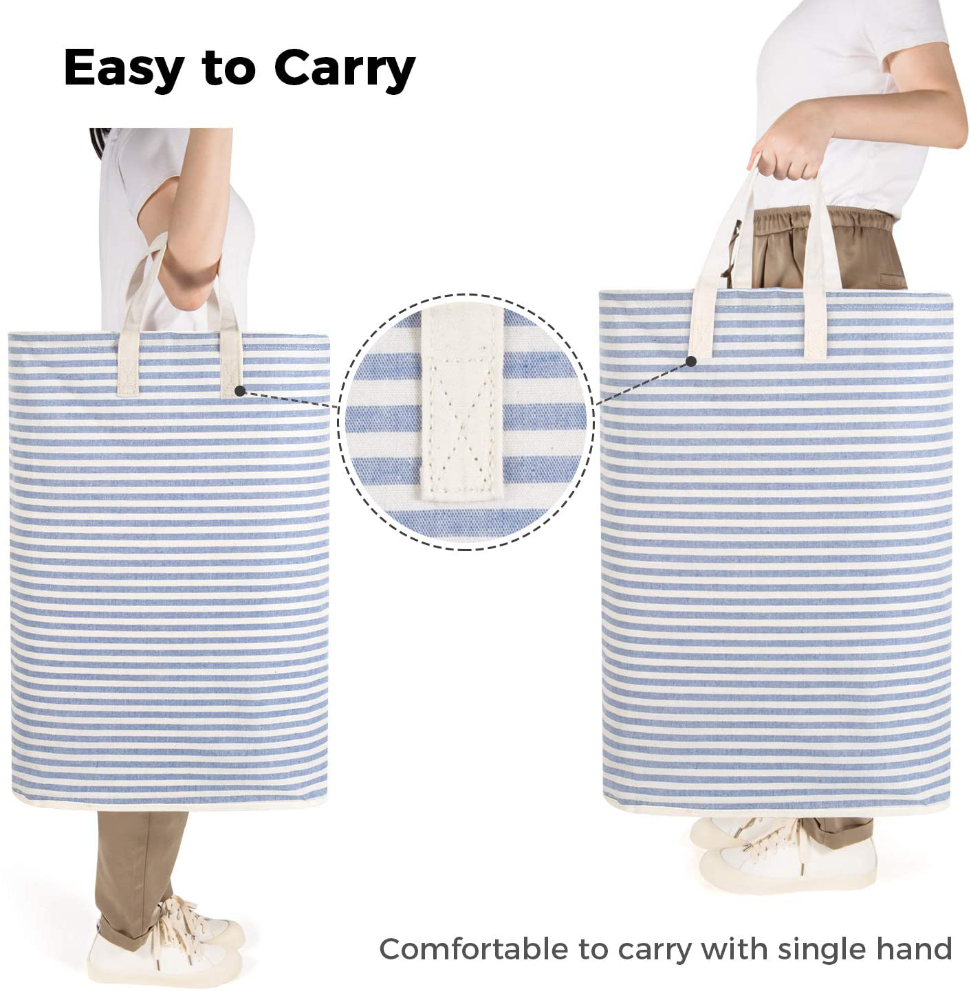 Lifewit 72L Freestanding Laundry Hamper Collapsible Large Clothes Basket with Easy Carry Extended Handles for Clothes Toys, Grey