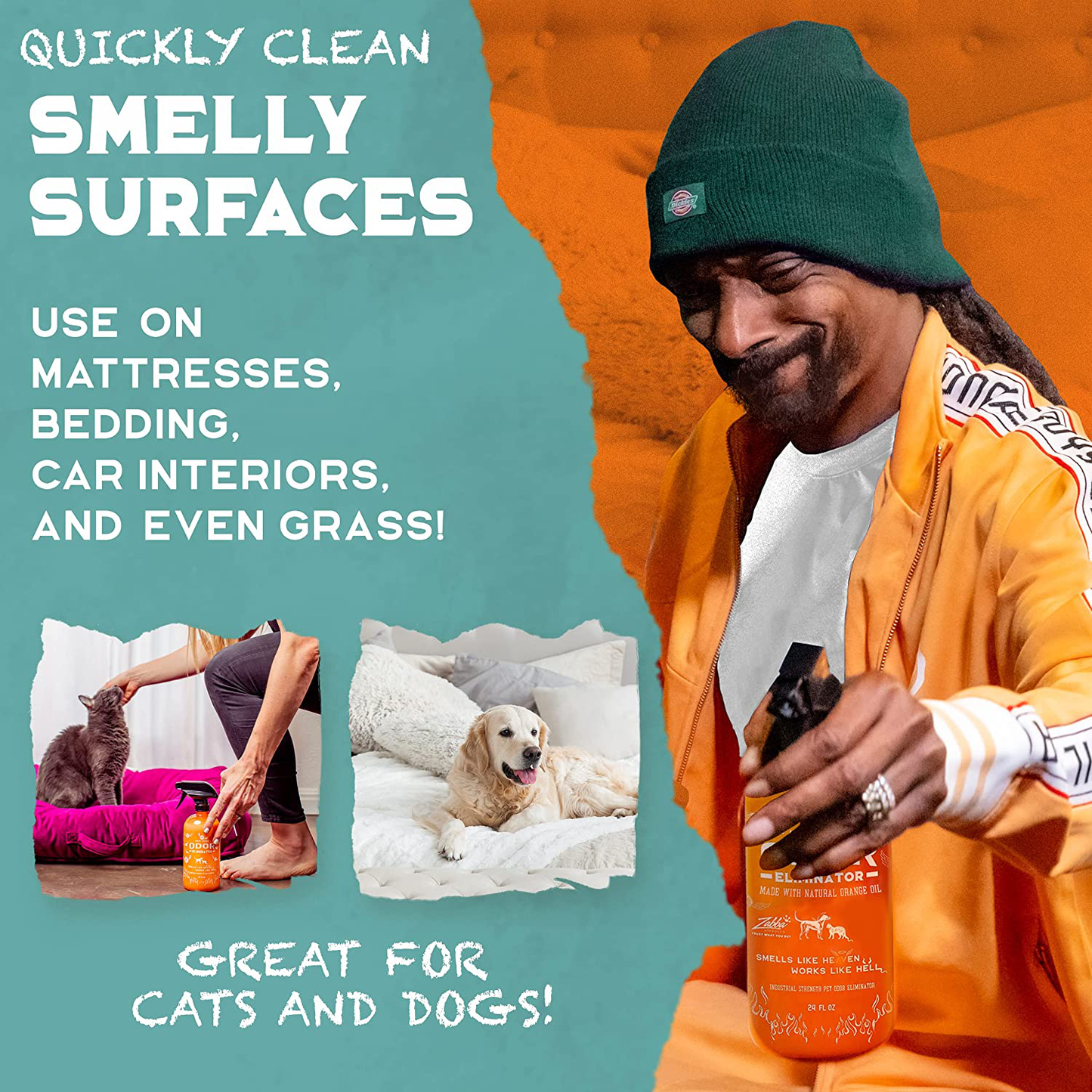ANGRY ORANGE Pet Odor Eliminator for Home - Citrus Deodorizer for Urine Stains & Strong Smells on Carpet, Furniture, or Floors