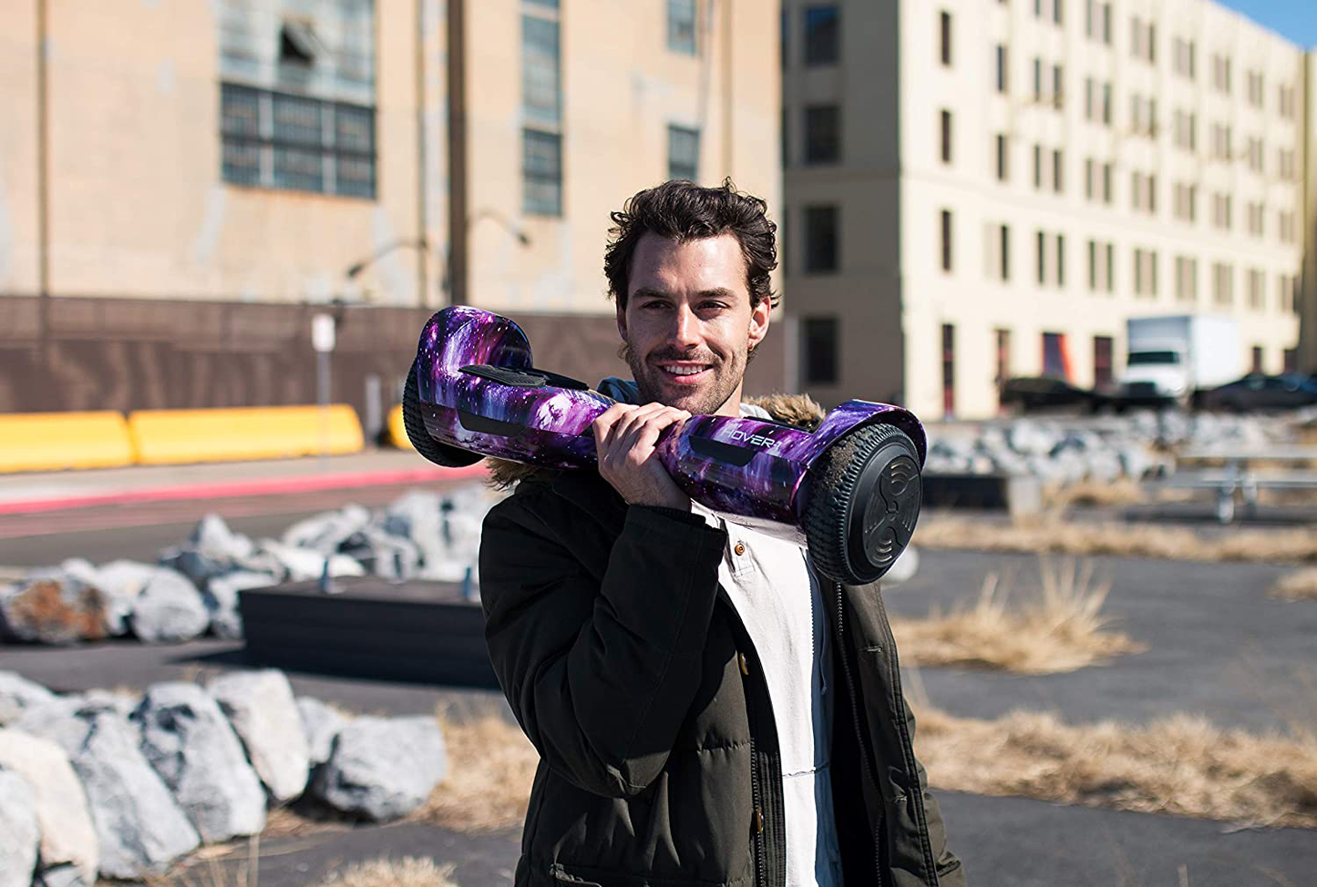Hover-1 Helix Electric Hoverboard | 7MPH Top Speed, 4 Mile Range, 6HR Full-Charge, Built-In Bluetooth Speaker, Rider Modes: Beginner to Expert, Iridescent