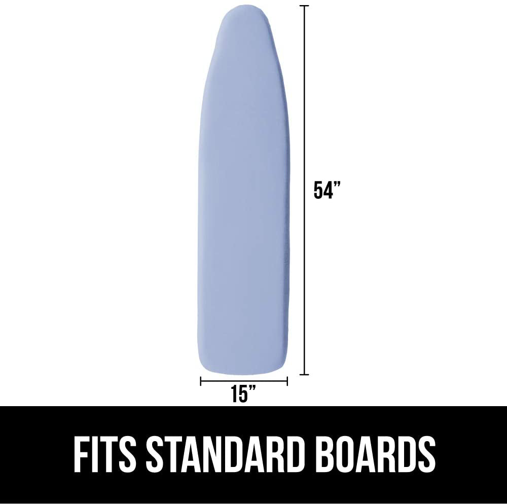 Gorilla Grip Reflective Silicone Ironing Board Cover, Resist Scorching and Staining, 15x54, Hook and Loop Fastener Straps, Pads Fit Large and Standard Boards, Elastic Edge, Thick Padding, Turquoise