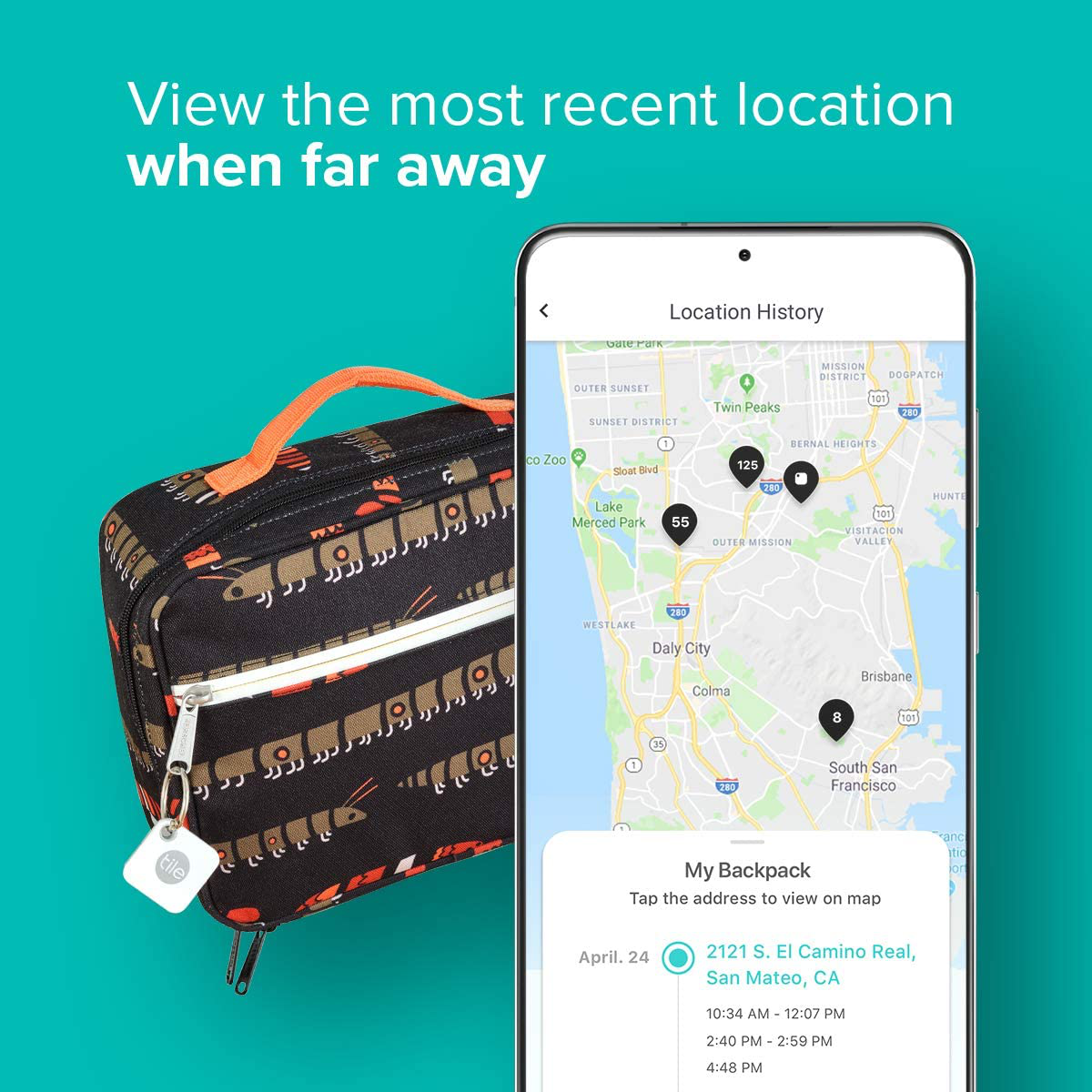 Tile Mate Bluetooth Tracker, Keys Finder and Item Locator for Keys, Bags and More; Water Resistant with 1 Year Replaceable Battery