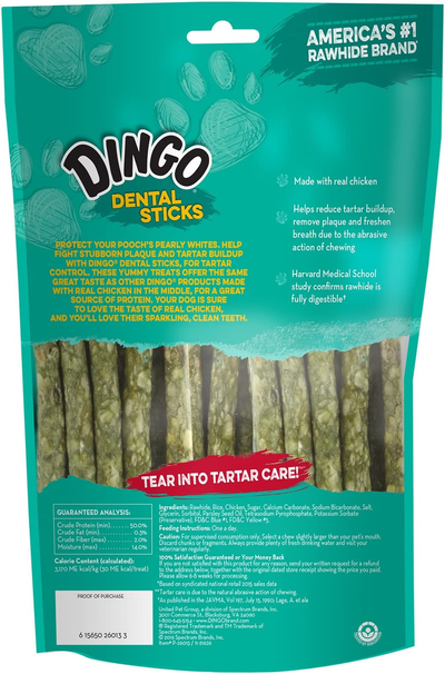 Dingo Tartar and Breath Dental Sticks for All Dogs, 20 Sticks per Pack