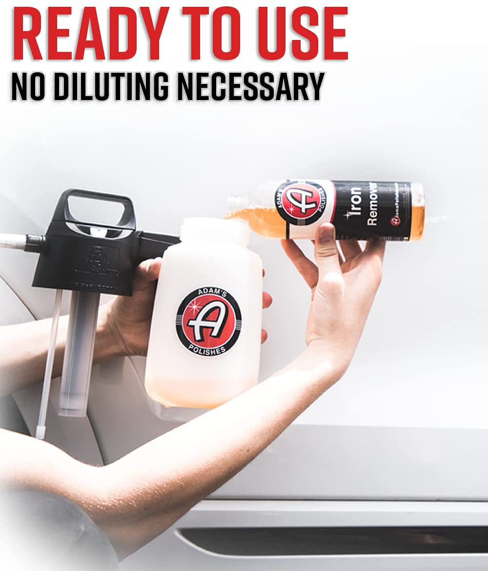 Adam's Iron Remover 16oz - Iron Out Fallout Rust Remover Spray for Car Detailing | Remove Iron Particles in Car Paint, Motorcycle, RV & Boat | Use Before Clay Bar, Car Wax or Car Wash