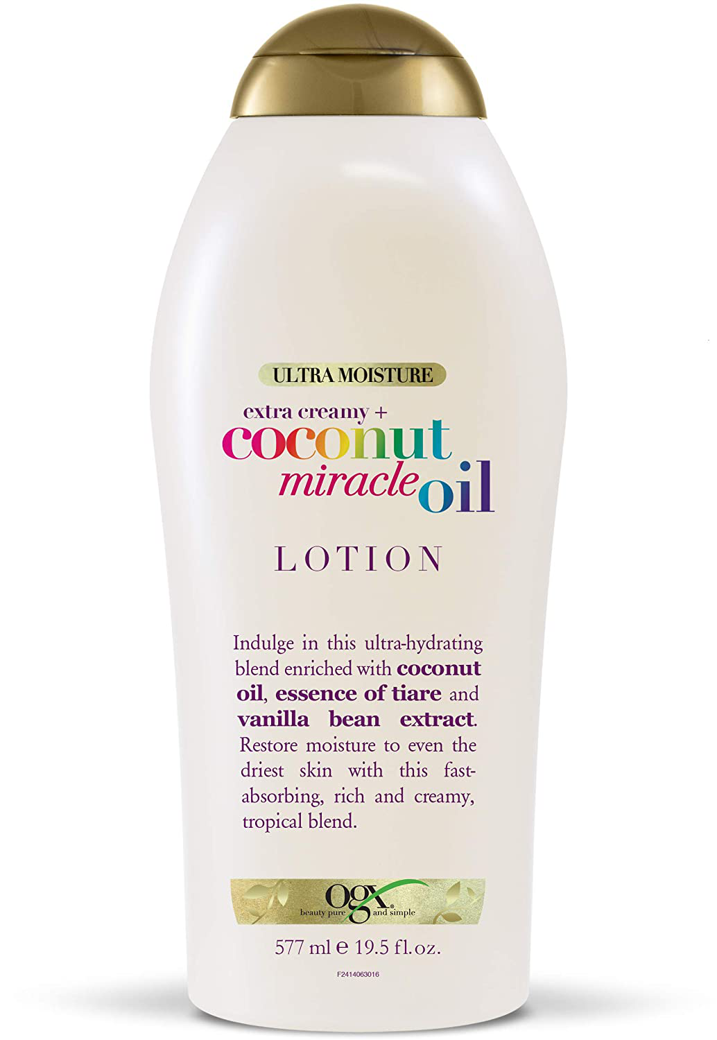 OGX Extra Creamy + Coconut Miracle Oil Hand-to-Heel Body Cream with Vanilla Bean, Fast-Absorbing Body Lotion for Dry Skin, Paraben-Free and Sulfated-Surfactants Free, 6 fl oz