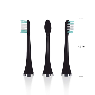 AquaSonic Black Series Replacement Brush Heads 2-Pack - Electric Toothbrush Replacement Brush Heads