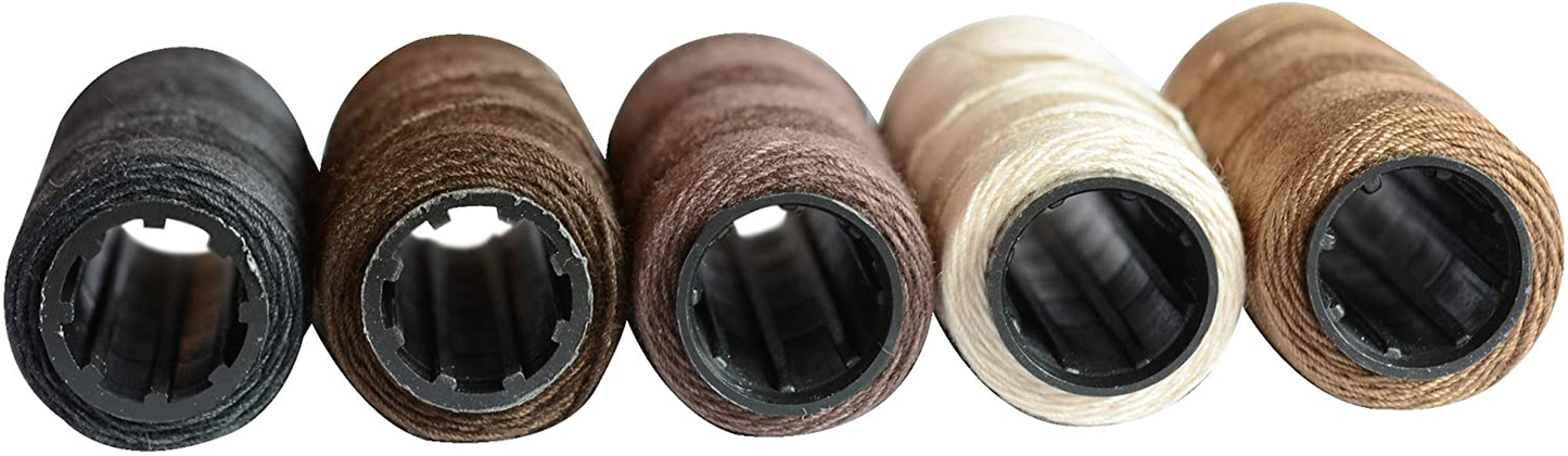 5 Rolls Sewing Threads Using for Hand Sewing,Hair Extensions,Making Wigs DIY and So On
