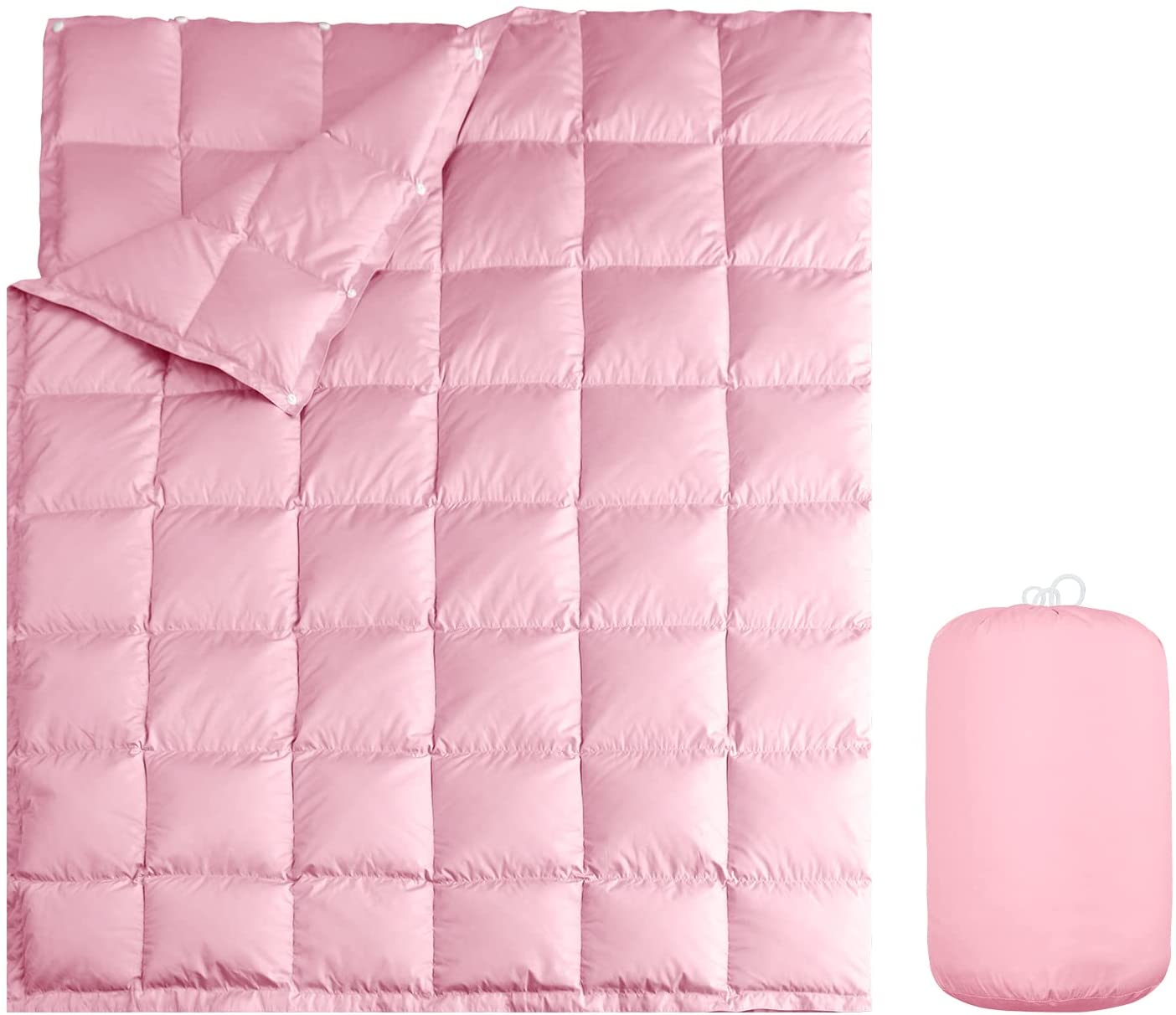 Packable & Lightweight Camping Blanket for Indoor & Outdoor Use, down Throw Blannket Reversible Wearable Soft, Couch Airplane Car Camp Hiking Stadium Concert