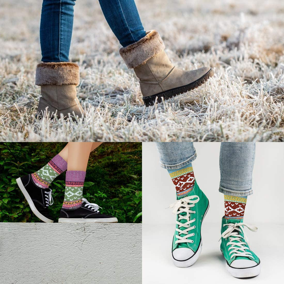 Women Socks Winter Women Socks Warm Thick Soft Wool Socks Christmas Gift Socks for Women Cozy Crew Socks