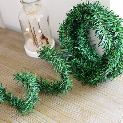Lvydec 36 Feet Christmas Garland, 2 Strands Artificial Pine Garland Soft Greenery Garland for Holiday Wedding Party Decoration, Outdoor/Indoor Use