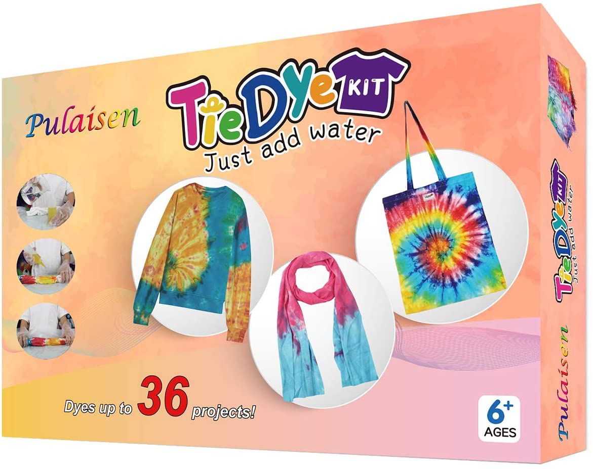 Tie Dye Kits One-Step Fabric Dye Art Party Set, DIY Gift, Textile, T-Shirt, Canvas for Adults, Women, Men, Artist, Kids(18 Colors)