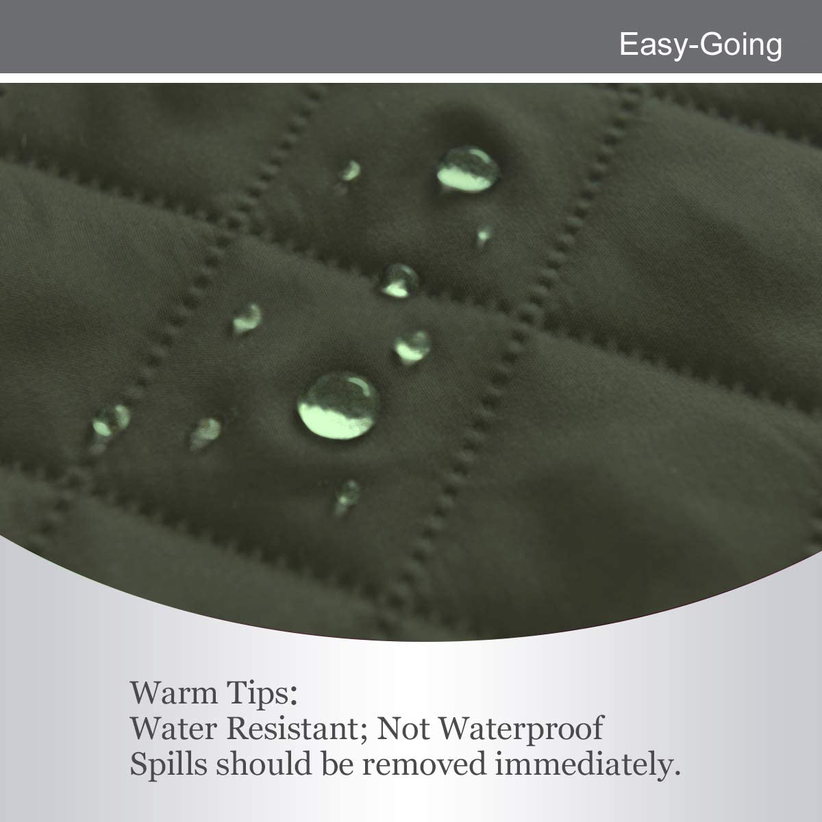 Easy-Going Sofa Slipcover Reversible Sofa Cover Water Resistant Couch Cover Furniture Protector with Elastic Straps for Pets Kids Children Dog Cat(Sofa, Army Green/Beige)