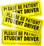 CARBATO Student Driver Magnet Safety Sign Vehicle Bumper Magnet - Car Vehicle Reflective Sign Sticker Bumper for New Drivers - Set of 3