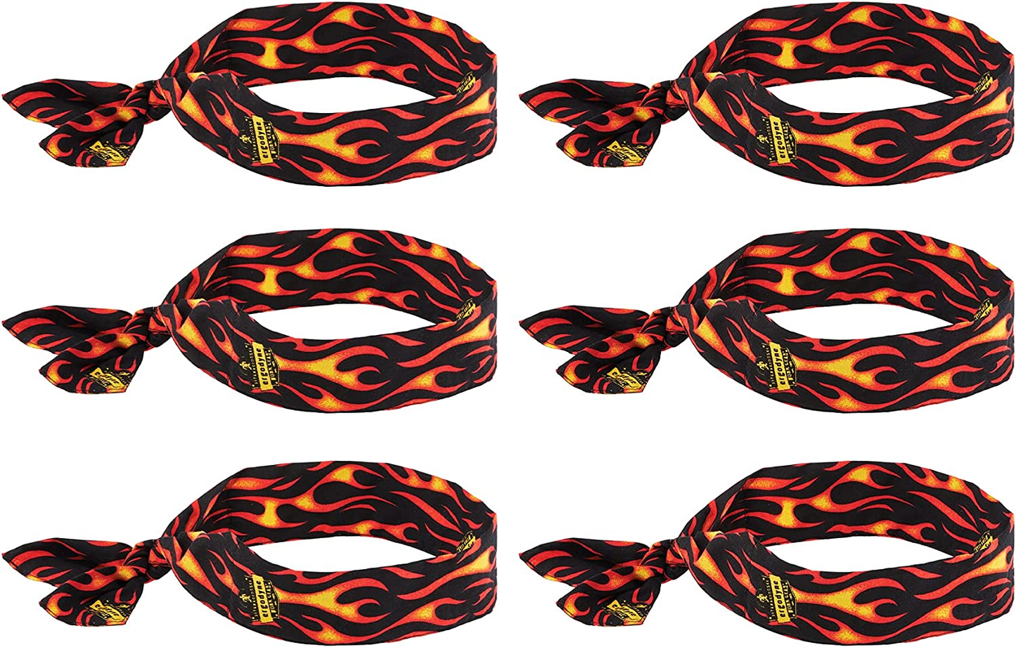 Chill Its 6700 Cooling Bandana, Lime, Evaporative Polymer Crystals for Cooling Relief, Tie for Adjustable Fit