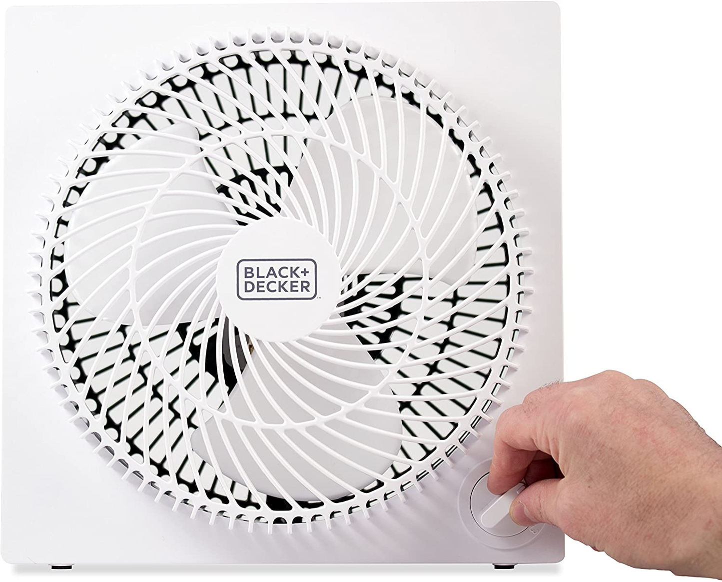 BLACK+DECKER Mini Box Fan – Tabletop Quiet 9 Inch Desk Box Fans Frameless BFB09W White