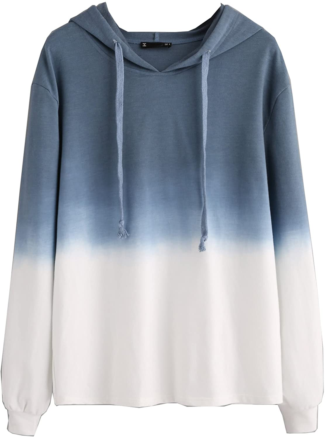 SweatyRocks Women's Long Sleeve Hoodie Sweatshirt Colorblock Tie Dye Print Tops