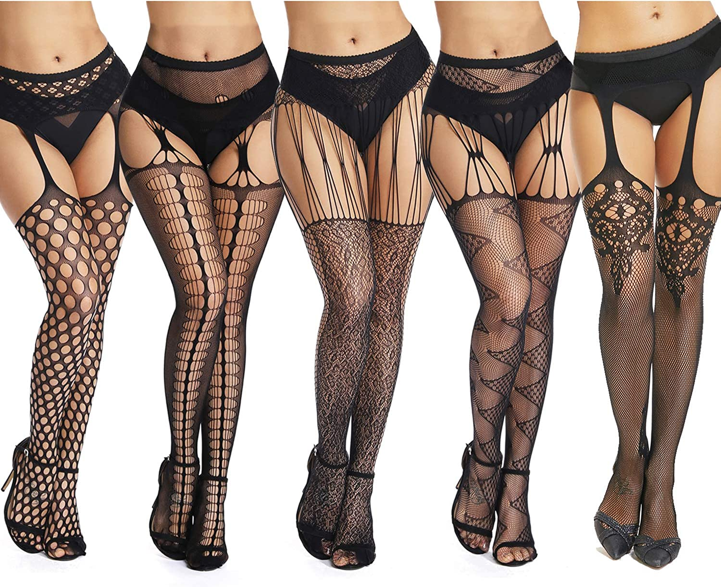 Akiido High Waist Tights Fishnet Stockings Thigh High Stockings Pantyhose