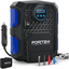 FORTEM Digital Tire Inflator for Car w/Auto Pump/Shut Off Feature, Portable Air Compressor, Carrying Case