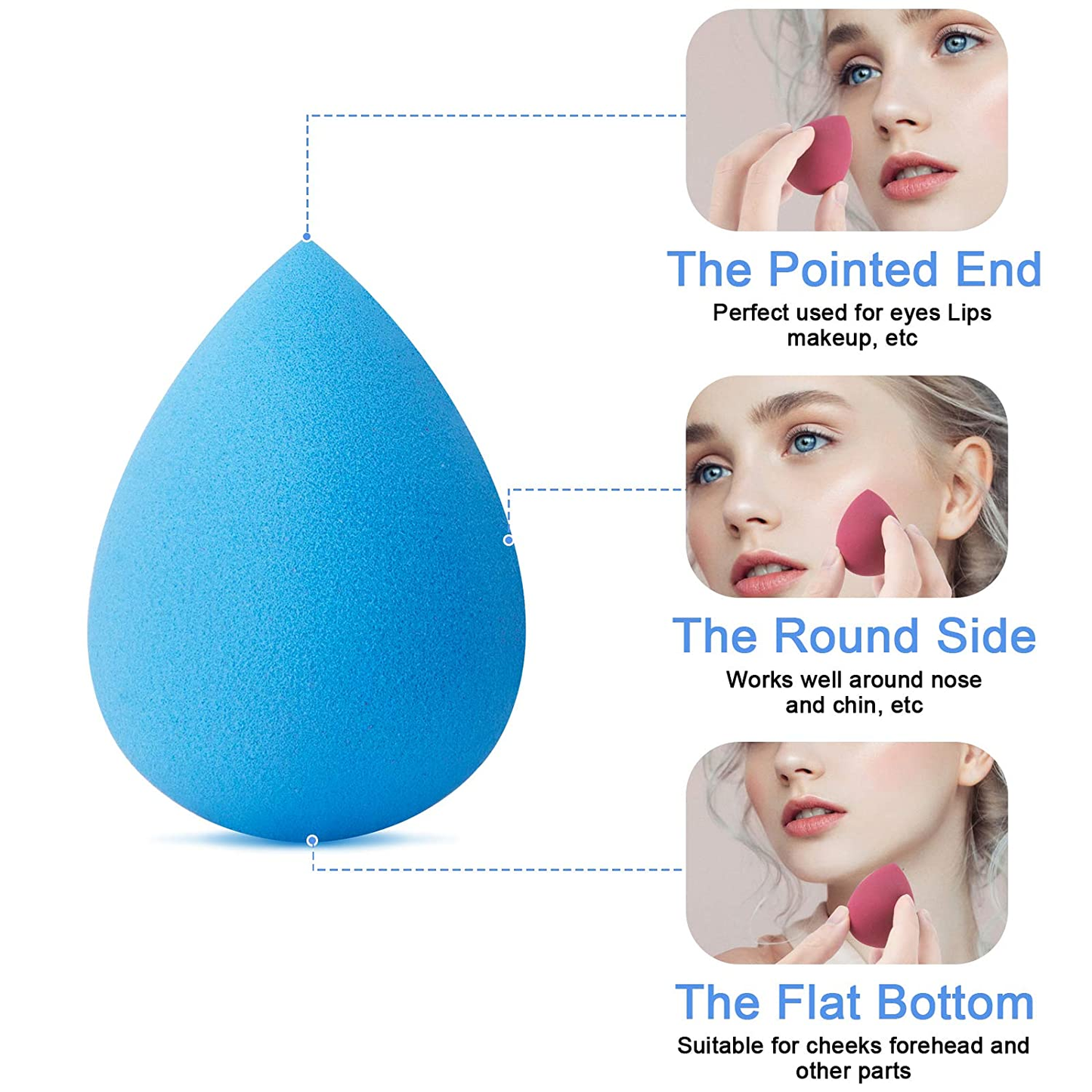 Cheap 5Pcs Beauty Blender, Makeup Sponge, Beauty Blender Sponge, Beauty Foundation Blending Sponge, Flawless for Liquid, Cream, and Powder, Multi-Colored by YUESHENNAN