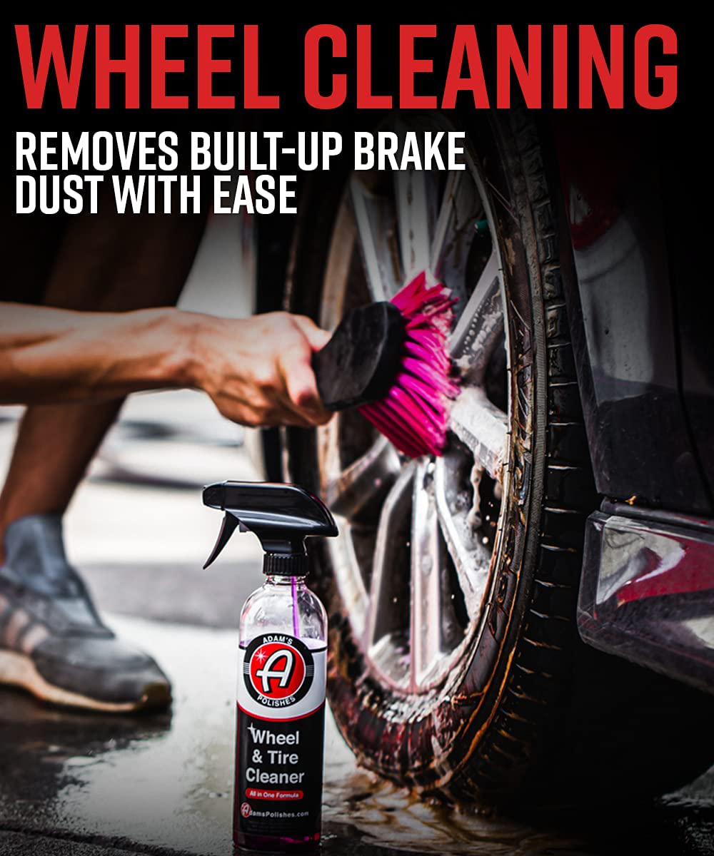 Adam’s Wheel & Tire Cleaner Professional All in One Tire & Wheel Cleaner Use W/Wheel Brush & Tire Brush