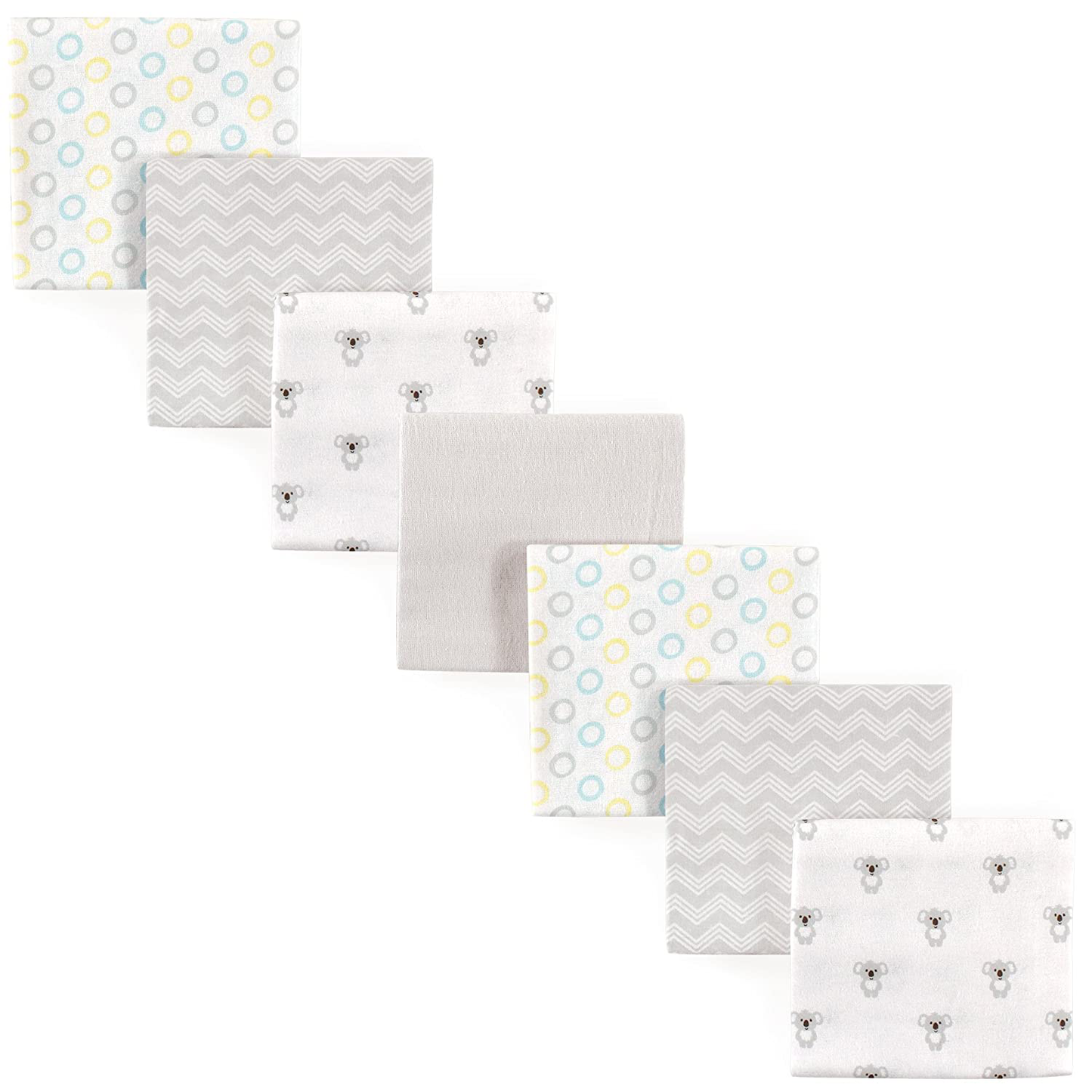 Luvable Friends Unisex Baby Cotton Flannel Receiving Blankets Bundle, Abc, One Size