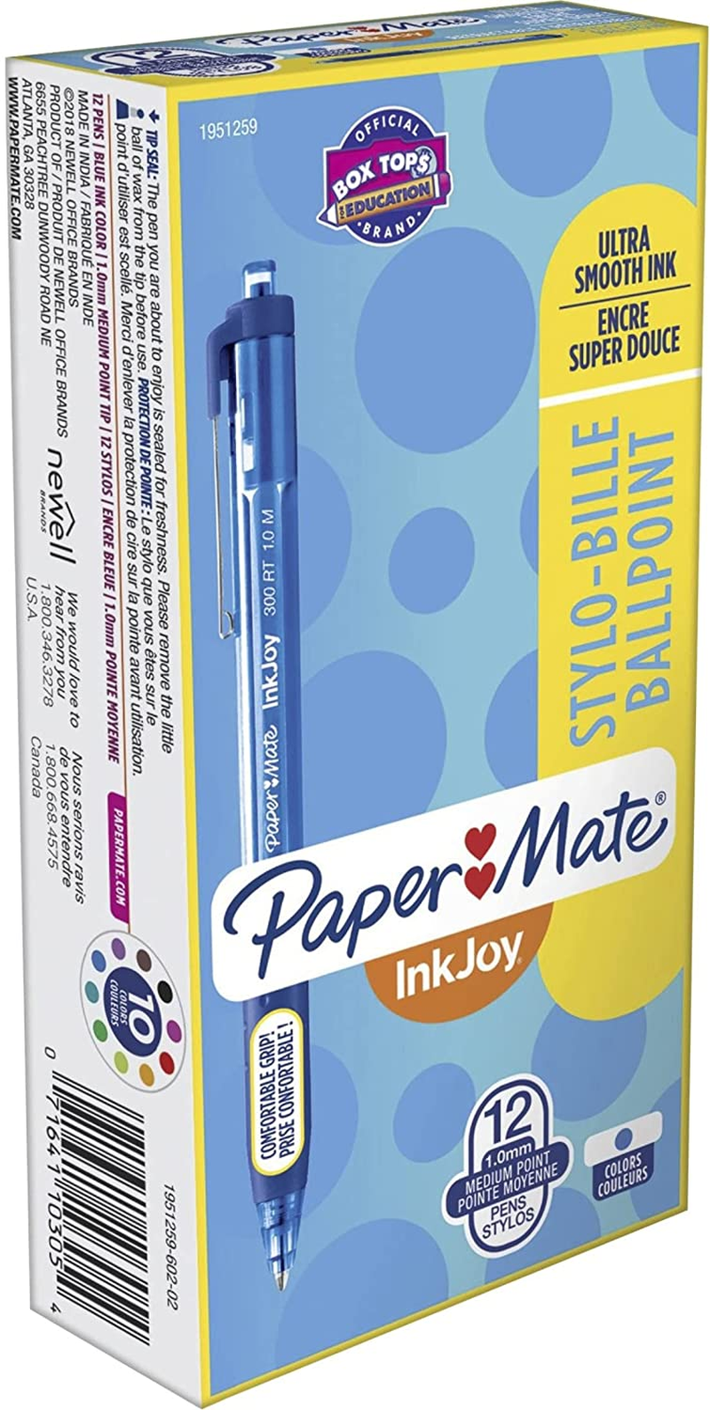 Paper Mate 1945925 Inkjoy 300RT Retractable Ballpoint Pens, Medium Point