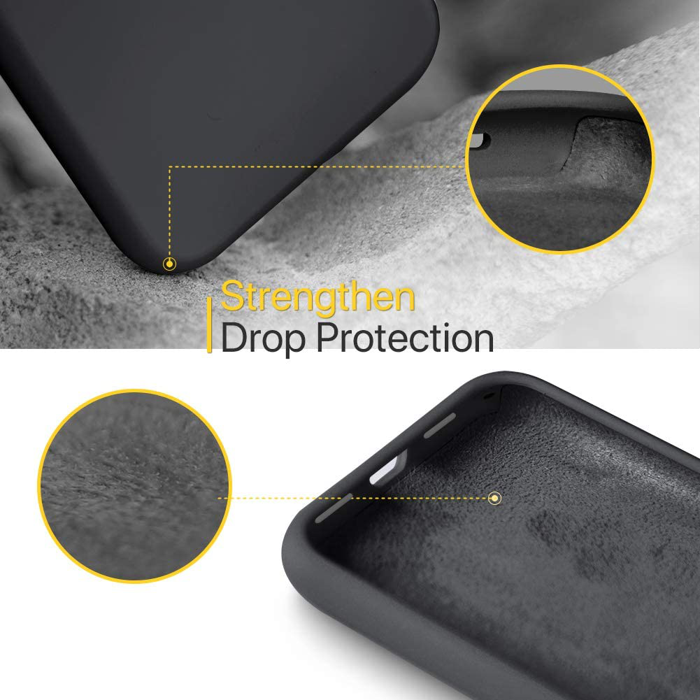 Gel Rubber Full Body Protection Cover Case Drop Protection Case Liquid Silicone Case Compatible with iPhone 11 6.1 inch