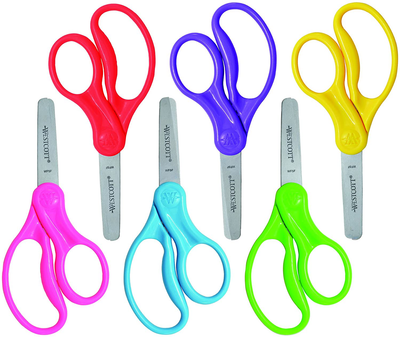 Westcott Right- & Left-Handed Scissors For Kids, Assorted, 6 Pack