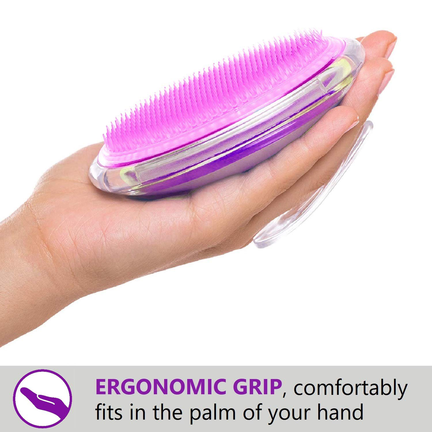 Exfoliating Brush For Razor Bumps and Ingrown Hair Treatment, Silicone Face Scrubbers, Face and Body Exfoliator Set - Perfect for Dry Brushing, by Dylonic