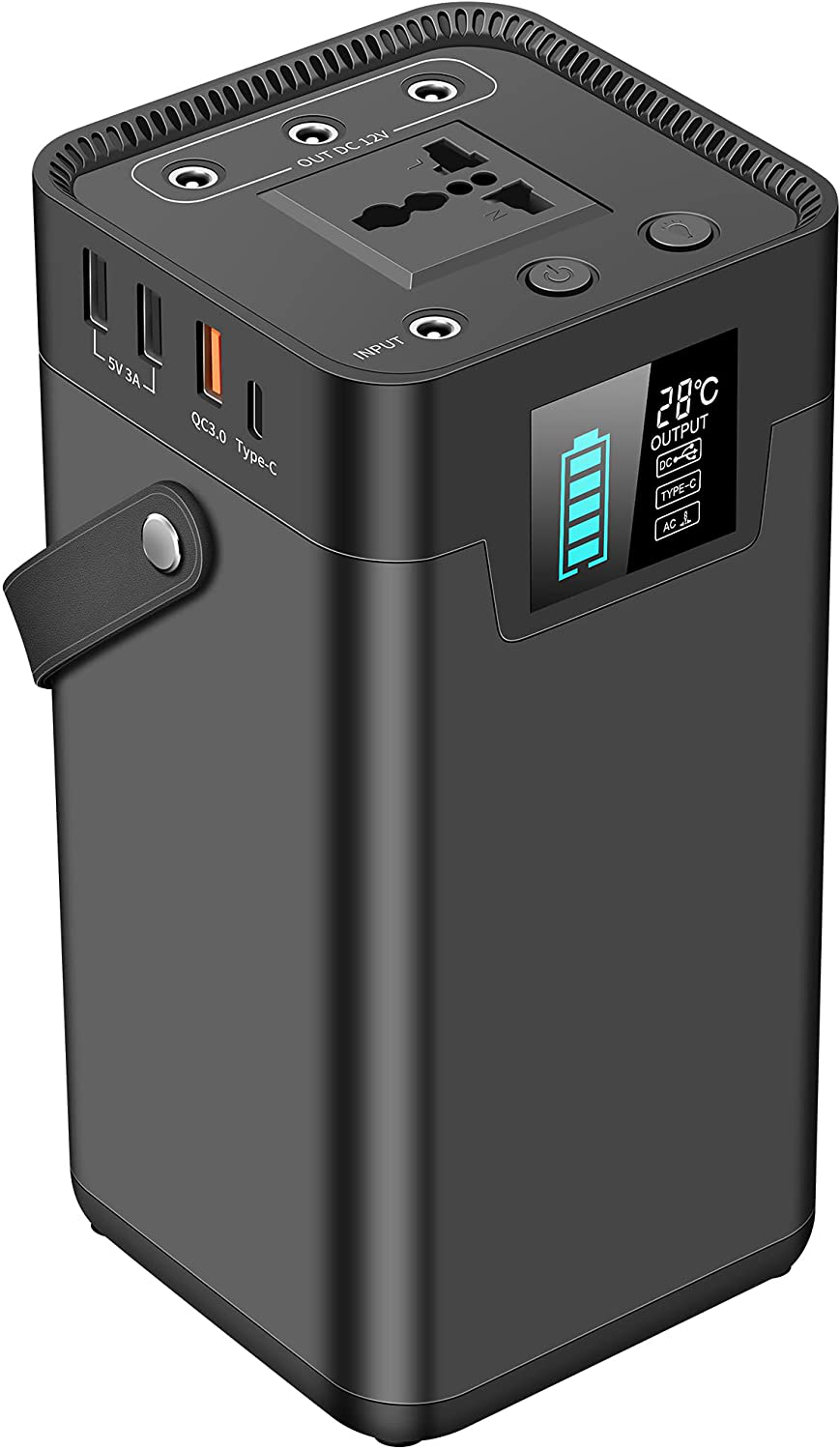 Portable Power Station 250W KOYOT Solar Generator 54600mAh (Solar Panel Not Included)Portable Battery With 110V AC Outlet/3 DC Ports/4 USB Ports For CPAP Outdoor Advanture Load Trip Camping Emergency