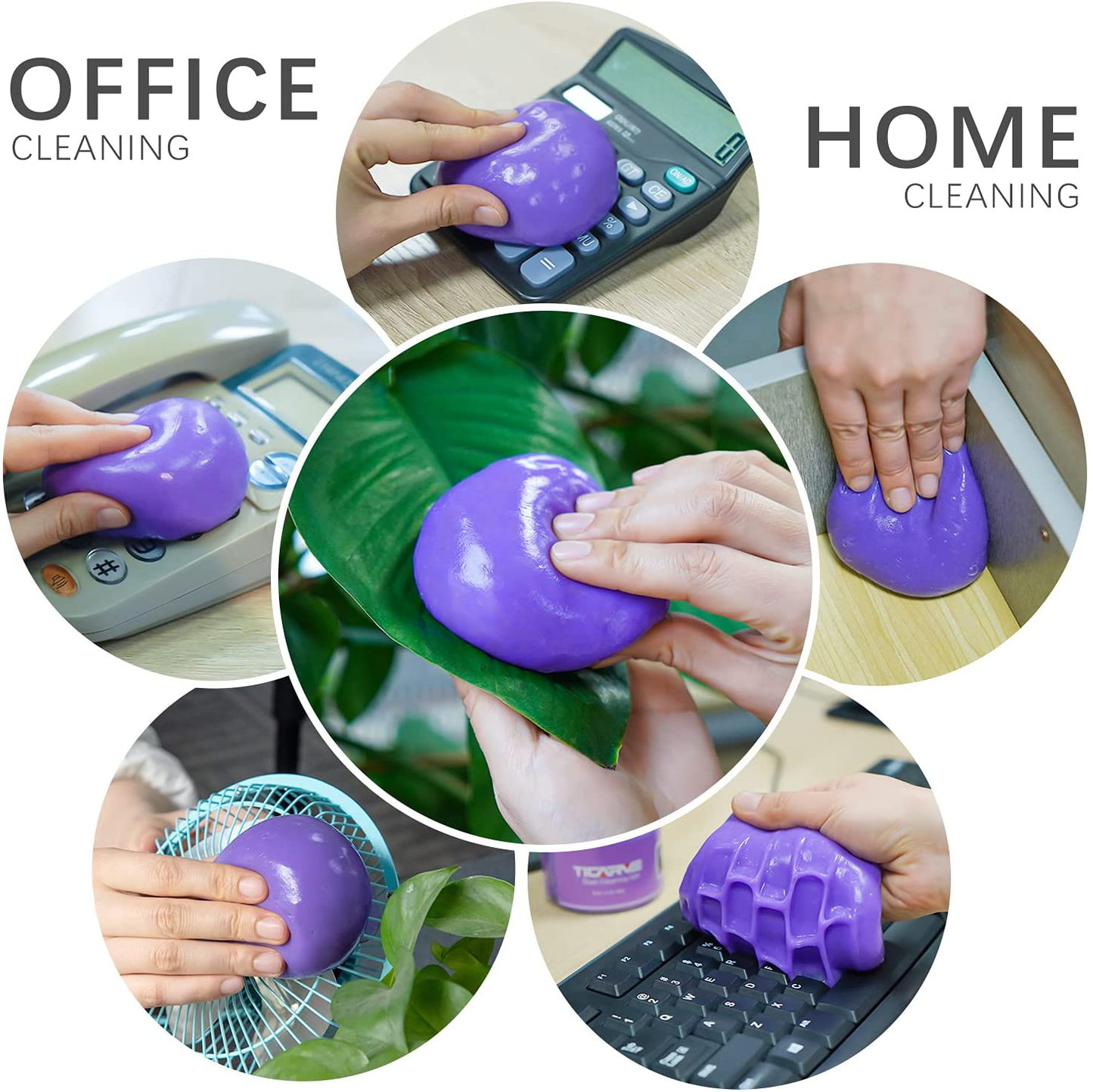 TICARVE Cleaning Gel for Car Detailing Putty Car Vent Cleaner Cleaning Putty Gel Auto Detailing Tools Car Interior Cleaner Dust Cleaning Mud for Cars and Keyboard Cleaner Gel Cleaning Slime Purple