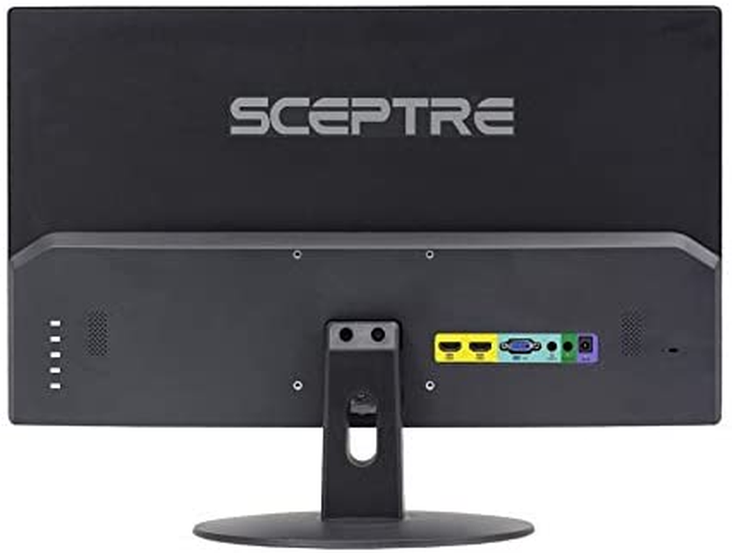Sceptre E225W 22" Ultra Thin 75Hz 1080P LED Monitor 2X HDMI VGA Build-In Speakers, Metallic Black