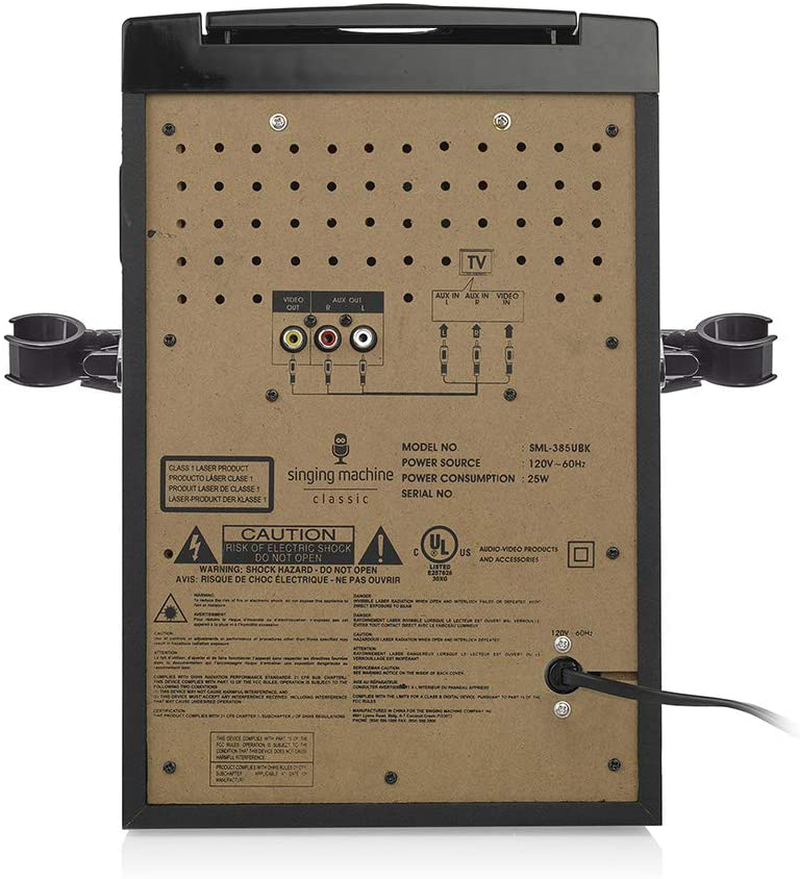Bluetooth Karaoke System with LED Disco Lights, CD+G, USB, and Microphone