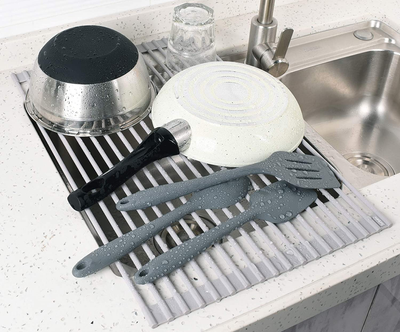 Surpahs Over The Sink Multipurpose Roll-Up Dish Drying Rack