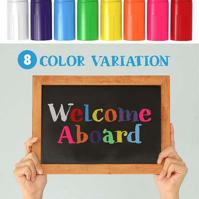 Jumbo Liquid Chalk Markers - Bold Chalk Markers for Chalkboards, Window Markers, Chalk Pens for Signs, Blackboard, Glass - Square Reversible Tip - 24 Chalkboard Labels Included (15Mm, 8 Pack)