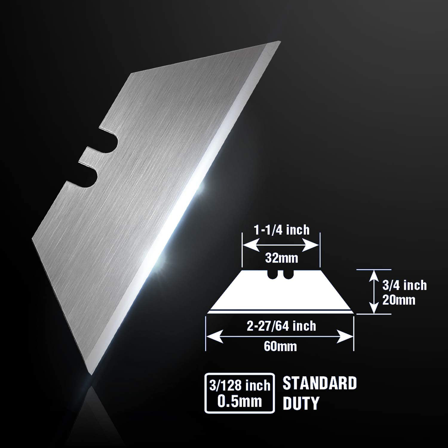 WORKPRO Utility Knife Blades, SK5 Steel, 100-pack with Dispenser