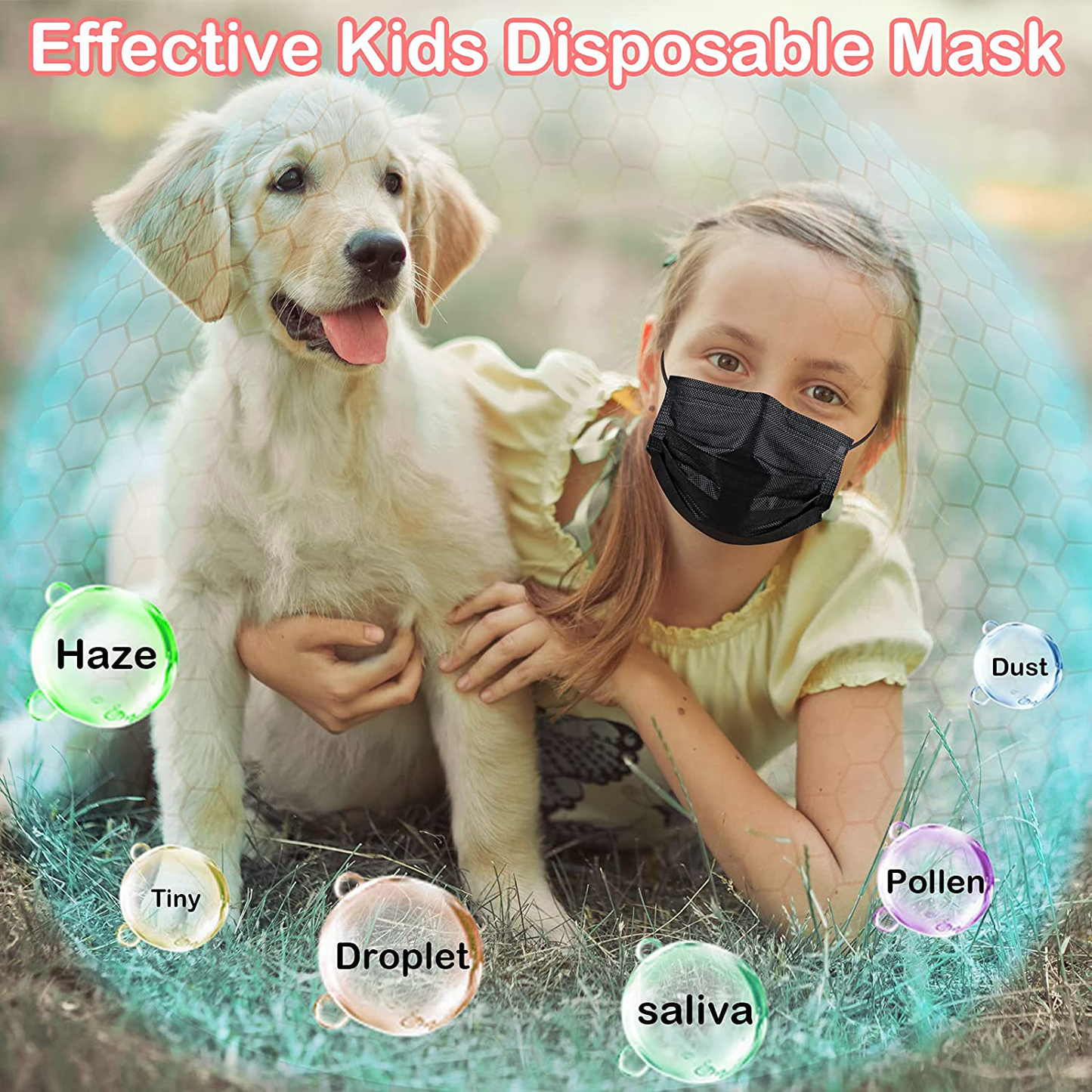 Kids Disposable Face Masks, 100 Pcs Childrens Disposable Face Mask, Disposable Kids Face Masks for Kids Boys Girls
