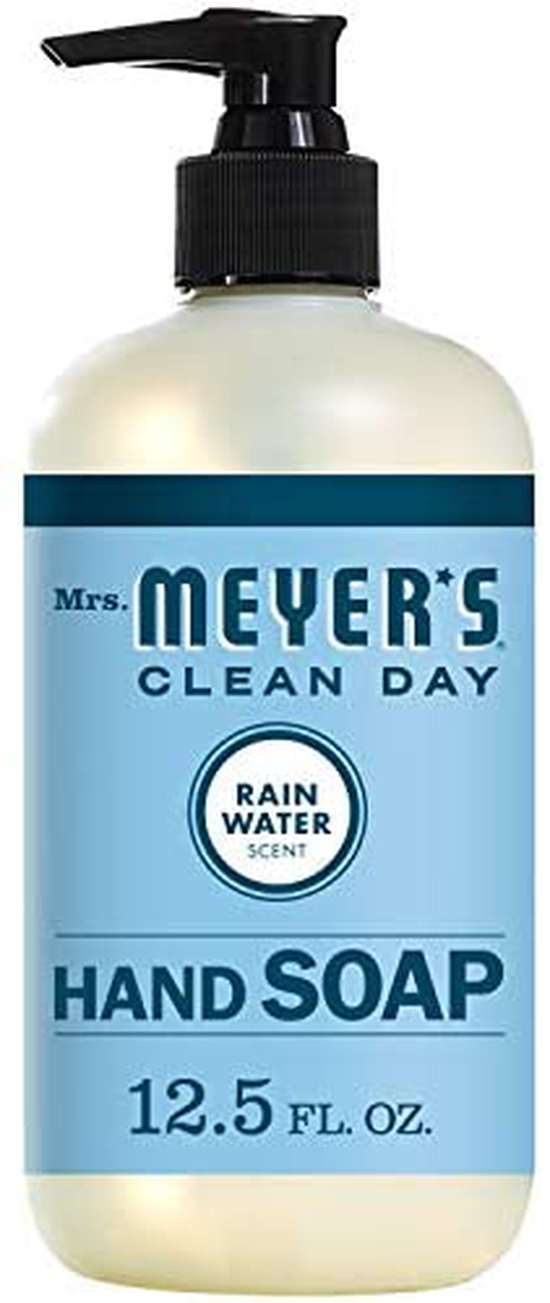 Mrs. Meyer's Clean Day Liquid Hand Soap, Cruelty Free and Biodegradable Hand Wash Formula Made with Essential Oils, Rain Water Scent, 12.5 oz Bottle
