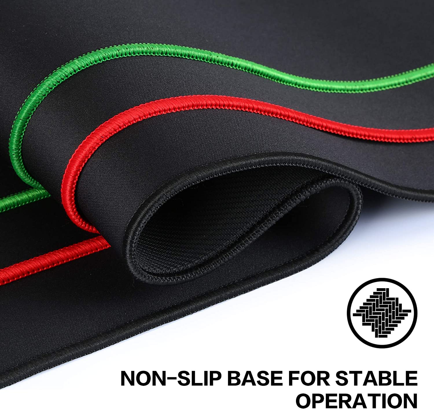 Psitek Mouse Pad 3 Pack 10X8.5 Inches Laptop Gaming Mousepad Waterproof Cloth Surface