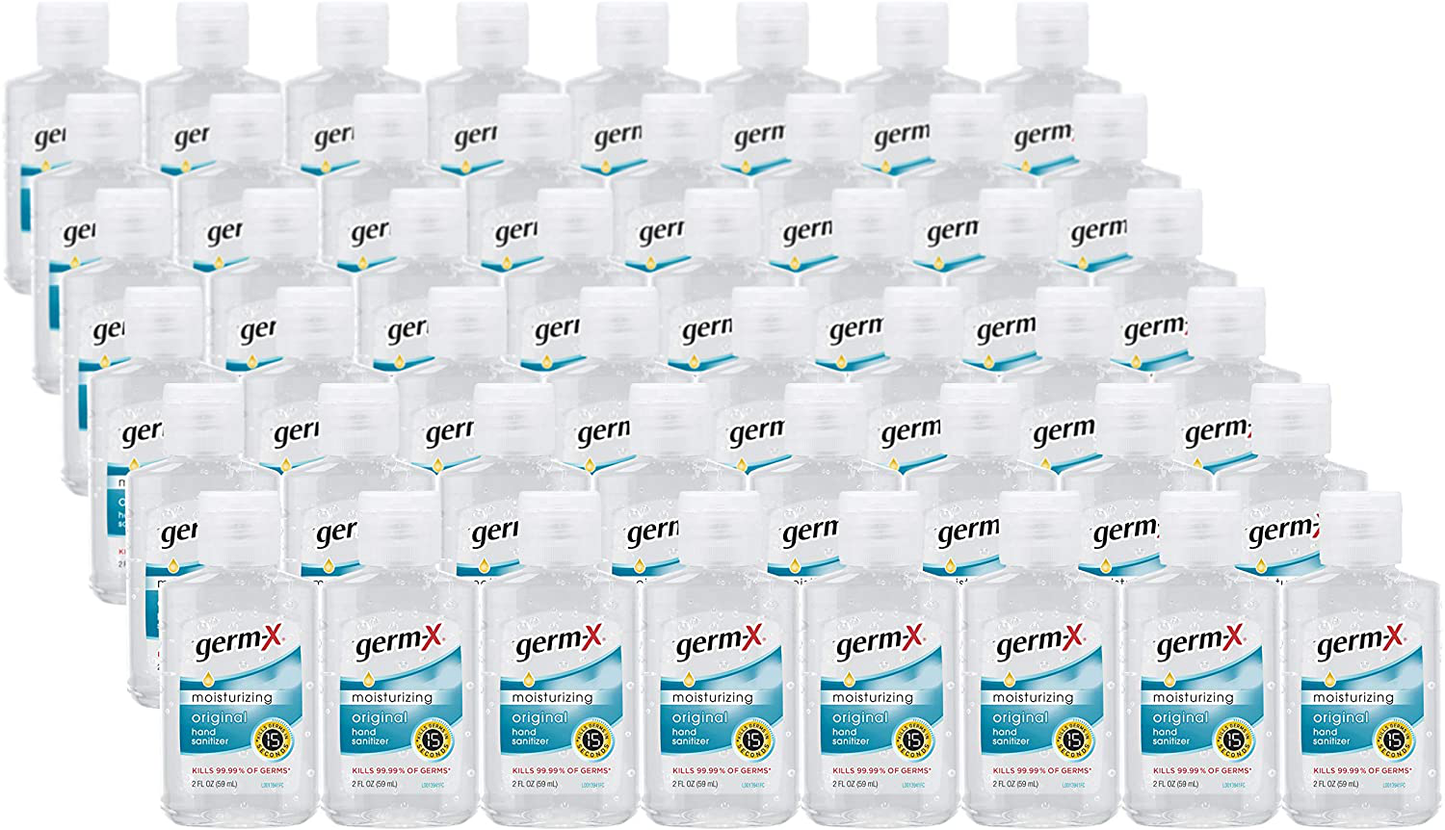 Germ-X Original Hand Sanitizer, 2 Fluid Ounce Bottles (Pack of 48), 96 Fl Oz