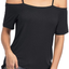 andy & natalie Women's Strappy Off Shoulder Top Cold Shoulder Blouse Cut-Out Shirts