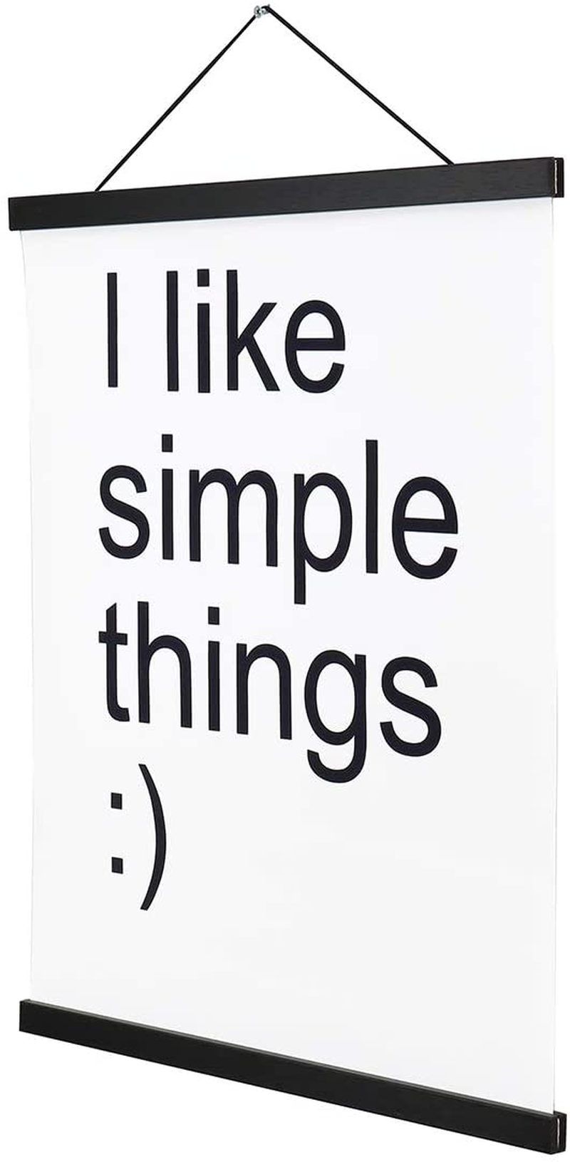 Artmag Magneitc Poster Hanger Frame, 18x24 18x12 18x28 Light Wood Wooden Magnet Canvas Artwork Print Dowel Poster Hangers Frames Hanging Kit (White, 18")