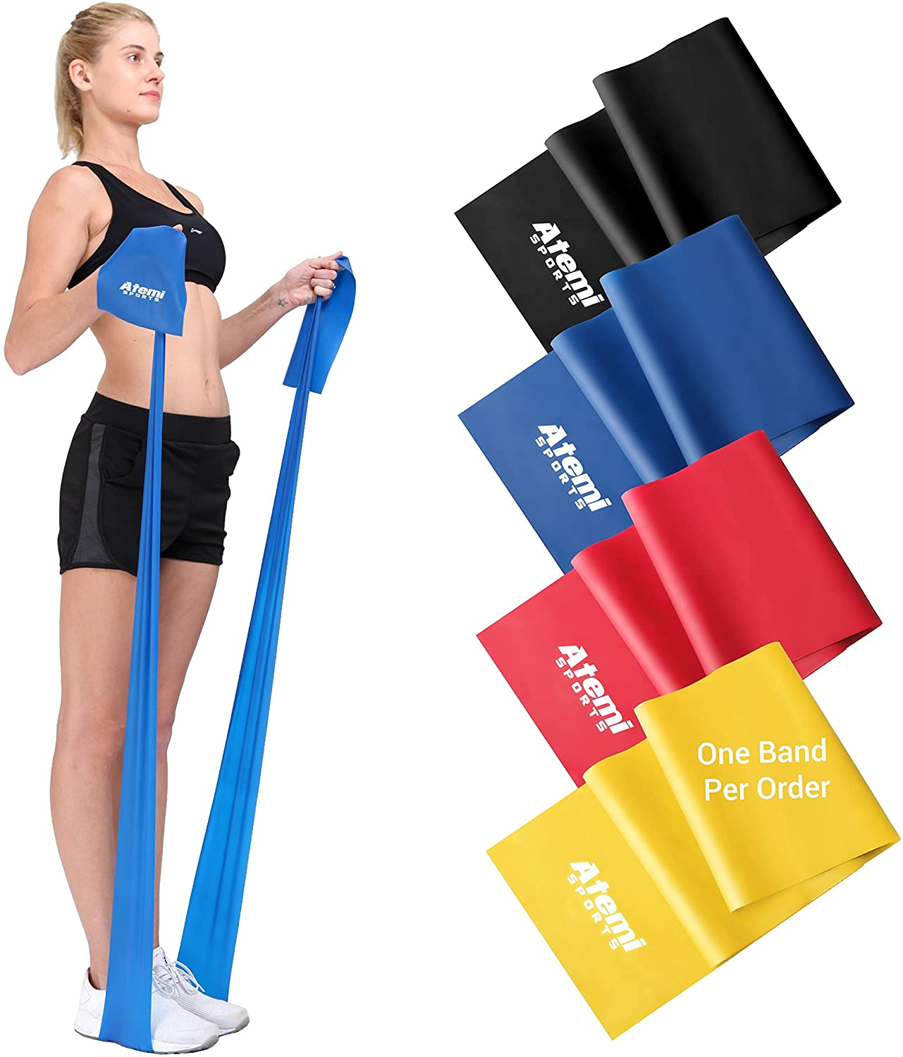 Figure 8 Fitness Resistance Band with Handles, Pure Barre Workout