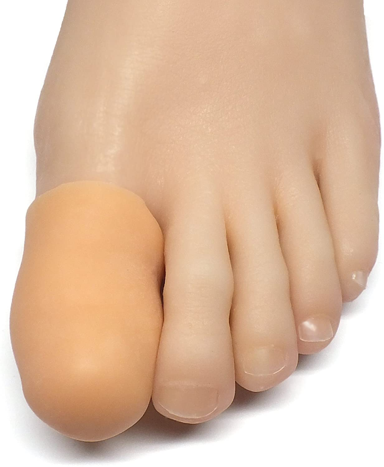 Zentoes 6 Pack Gel Toe Cap and Protector - Cushions and Protects to Provide Relief from Missing or Ingrown Toenails, Corns, Blisters, Hammer Toes (Small, White)
