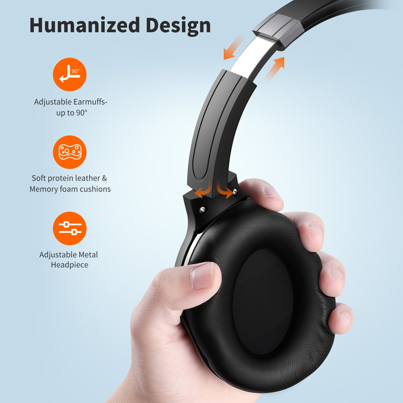 Wireless Bluetooth Noise Cancelling Headphones with Microphone