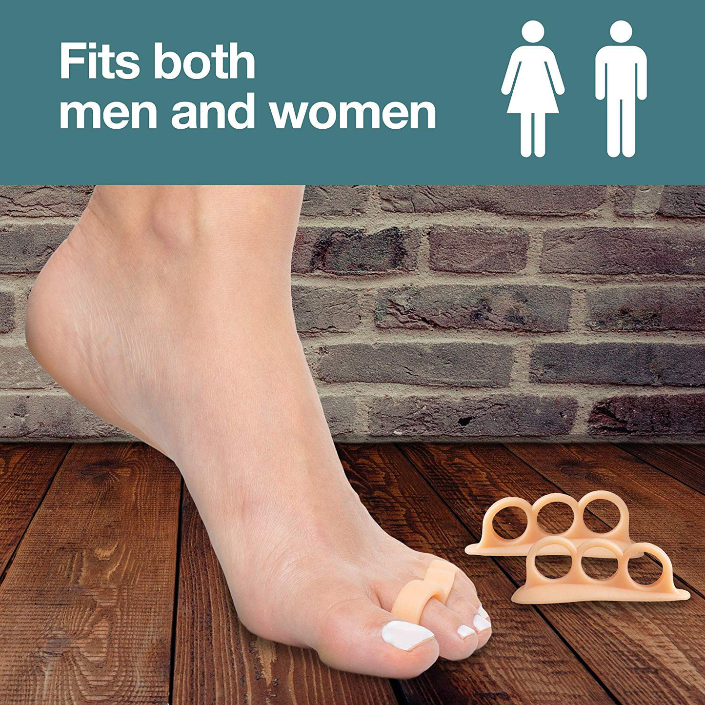 Zentoes Hammer Toe Straightener and Corrector 4 Pack Soft Gel Crests Splints | Reduce Foot Pain, Prevent Overlap | Flexible Footcare Treatment | Stain, Odor Resistant (Beige)
