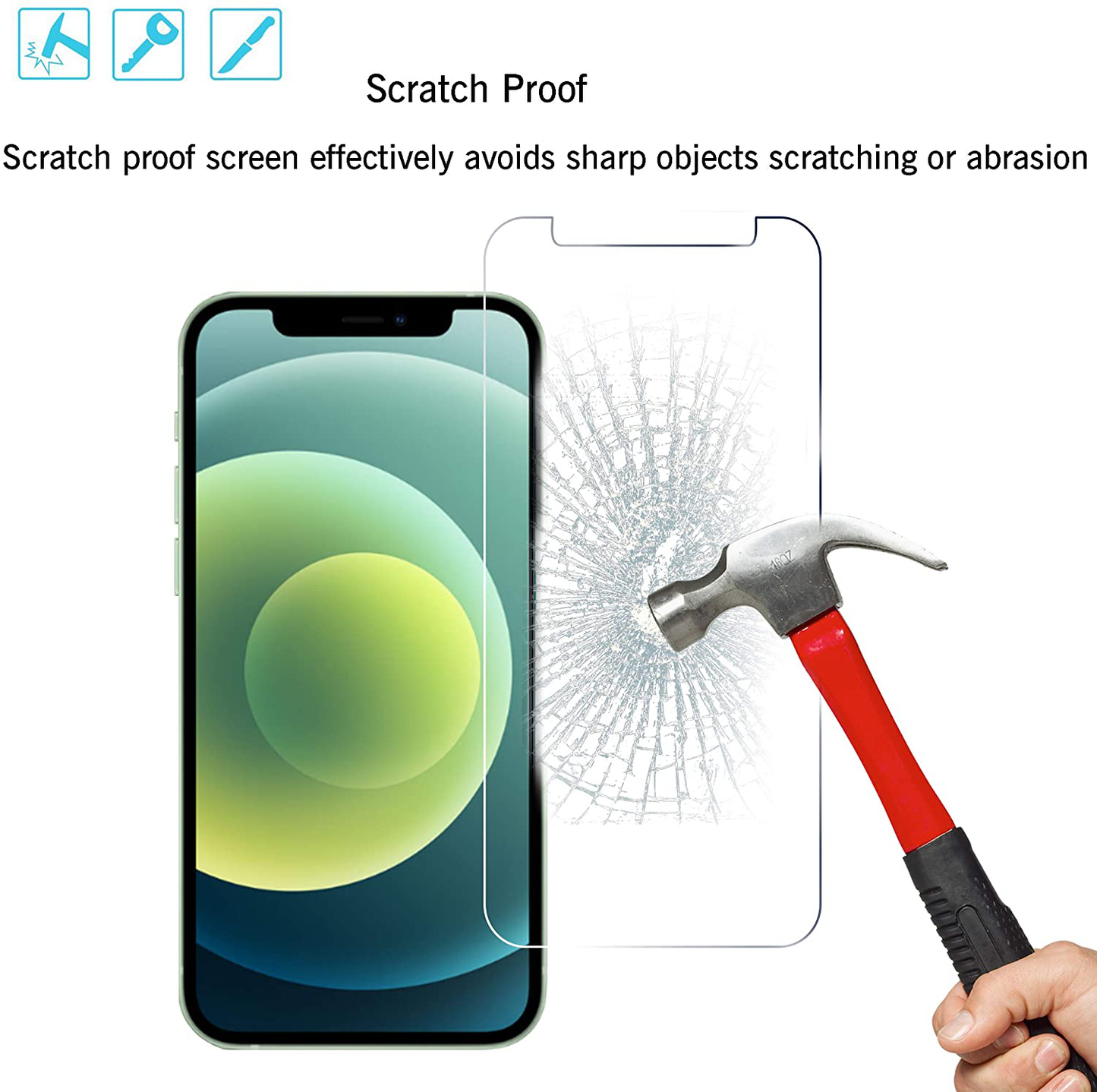 Ailun Glass Screen Protector Compatible for iPhone 12/iPhone 12 Pro 2020 6.1 Inch 3 Pack Case Friendly Tempered Glass