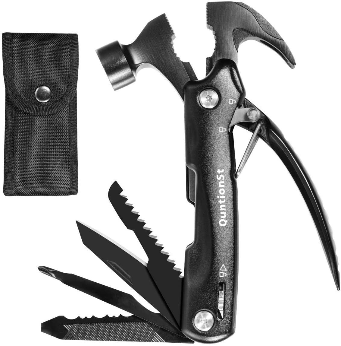 Gift for Dad Husband Brother Boyfriend Boys, Personalized Men Gift for Christmas Present Stocking Stuffer, Cool Unique Birthday Gift Idea for Men Adult Son,12-in-1 Hammer Multitool