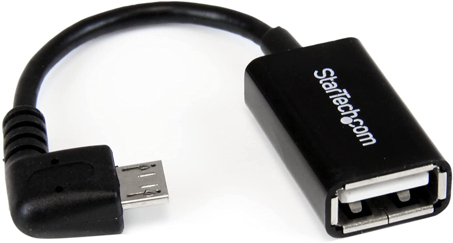 Startech.Com 5In White Micro USB to USB OTG Host Adapter M/F - Micro USB Male to USB a Female On-The-Go Host Cable Adapter - White (UUSBOTGW)