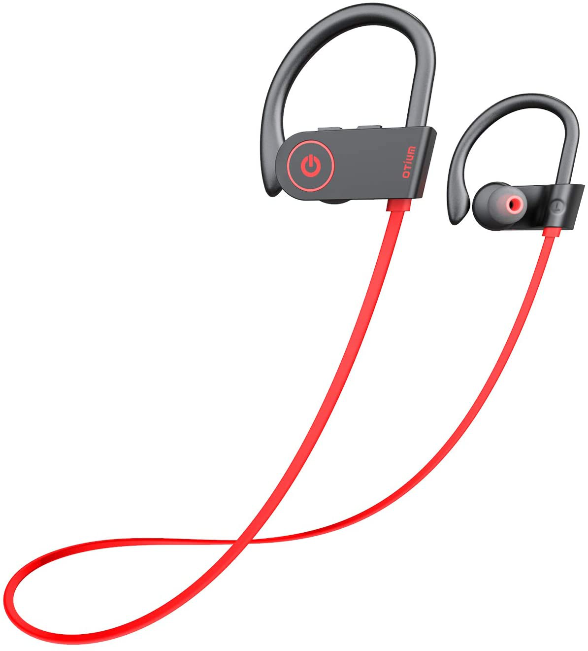Otium Bluetooth Headphones,Wireless Earbuds IPX7 Waterproof Sports Earphones with Mic HD Stereo Sweatproof in-Ear Earbuds Gym Running Workout 8 Hour Battery Noise Cancelling Headsets