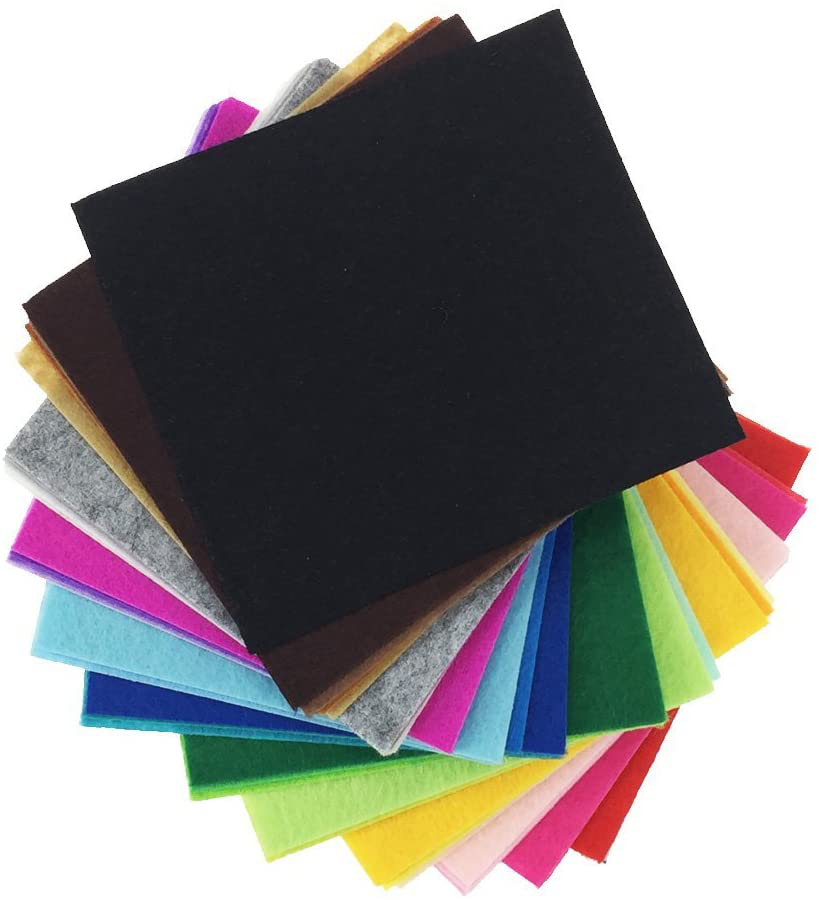 42pcs Felt Fabric Sheet Assorted Color DIY Craft Squares Felt